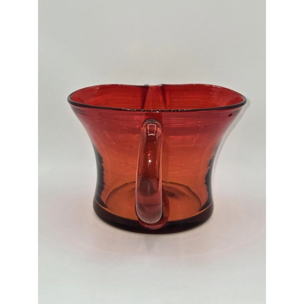 Blenko #667L Tangerine Pitcher‎ Joel Myers 1966 Art Glass Water Pitcher MCM